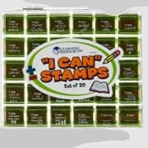 New in sealed package 30 “I can” ink stamps teachers educators aides preschool